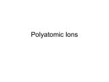 Polyatomic Ionic Compounds Worksheet Along with Polyatomic Ions Ppt Video Online