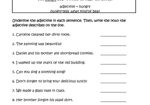 Possessive Adjectives Worksheet with Adjectives that Tell What Kind Worksheets