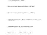Potential Energy Problems Worksheet or Kinetic and Potential Energy Worksheet Worksheet for Kids