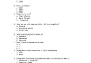 Power Worksheet Answers or Student Worksheets George W Bush Facts George W Bush