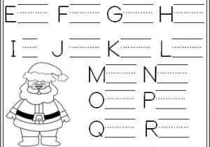 Pre K Writing Worksheets and Santa Capital Letter Writing Practice