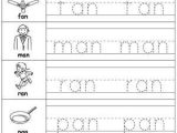 Preschool Activities Worksheets or Word Tracing An Words