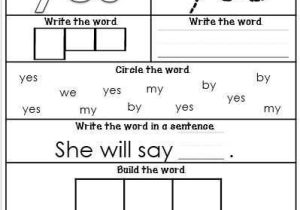 Preschool Writing Worksheets as Well as Sight Words