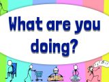 Present Progressive Worksheets and Present Continuous Verb Chant What are You Doing Pattern