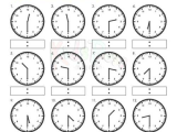 Printable Clock Worksheets or Telling Time Half Hour Worksheet 3