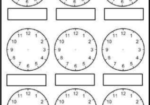 Printable Clock Worksheets with Free Printable Blank Clock Faces Worksheets