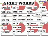 Printable English Worksheets as Well as Spanish Sight Words Cut Outs • Spanish4kiddos Educational