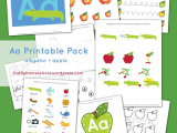 Printable Letter Worksheets for Preschoolers as Well as Aa – Alligator and Apple Printable Pack