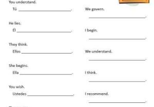 Printable Spanish Worksheets Also Stem Changing Verbs Worksheet Spanish Learning