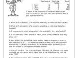 Probability theory Worksheet 1 Also Conditional Probability Independent Practice Worksheet Math