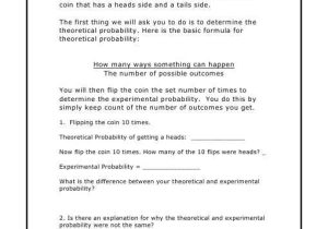 Probability theory Worksheet 1 or Probability theory Worksheet 1 Unique theoretical Probability
