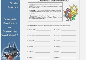 Producer Consumer Decomposer Worksheet as Well as Producers and Consumers Worksheet Choice Image Worksheet Math for Kids