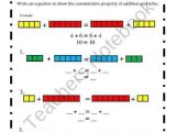 Properties Of Addition Worksheets together with Mutative Property Of Addition Worksheets Mon Core Aligned