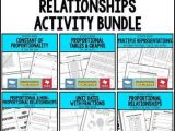 Proportional and Nonproportional Relationships Worksheet Also Proportional Relationships Activity Bundle