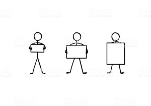 Proportions and Similar Figures Worksheet with Stick Figures with A Sign Plate Set Stok Vektr Sanat and Ada