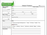 Proposal Worksheet Template or Lawn Care Proposal Template Pccc