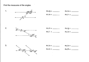 Proving Parallel Lines Worksheet with Answers Along with Proving Parallel Lines Worksheet with Answers