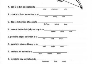 Prufrock Analysis Worksheet Answer Key with Prufrock Press Analogies for Beginners