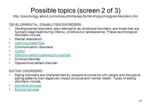 Psychological Disorders Worksheet Answers together with Educating Exceptional Learners Ppt
