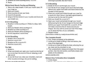 Psychology Worksheets with Answers with Breathing Exercises for Stress Anxiety & Ptsd