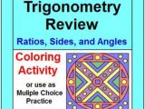 Pythagorean theorem Coloring Worksheet Along with Trigonometry Review Coloring Activity or Multiple Choice Test Prep