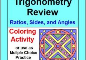 Pythagorean theorem Coloring Worksheet Along with Trigonometry Review Coloring Activity or Multiple Choice Test Prep
