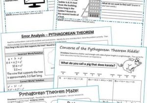 Pythagorean theorem Coloring Worksheet with 8 G B 6 Pythagorean theorem Bundle Special Education Esl
