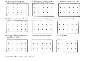 Quadratic Applications Worksheet with Geoboard Worksheets Super Teacher Worksheets