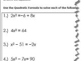 Quadratic Equation Worksheet together with solving Quadratic Equations Worksheet Unique Use the Quadratic