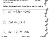 Quadratic formula Worksheet with Answers Pdf and Quadratic Equation Worksheets Printable Pdf Download
