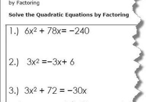 Quadratic formula Worksheet with Answers Pdf and Quadratic Equation Worksheets Printable Pdf Download