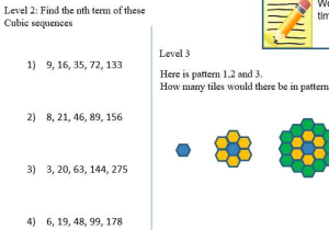 Quadratic Sequences Worksheet Also High School Sequences Resources