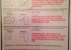 Quadrilaterals 3rd Grade Worksheets and 4th Grade Geometry Unit Classifying Quadrilaterals assessment Quiz