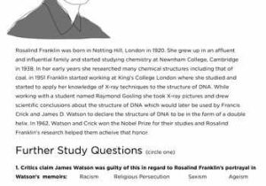 Race for the Double Helix Worksheet Answers and 18 Best Rosalind Franklin Presentation Images On Pinterest