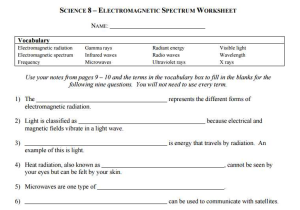 Radioactivity Worksheet Answers Along with Fresh Electromagnetic Spectrum Worksheet Beautiful Electromagnetic