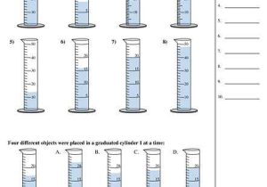 Reading A Graduated Cylinder Worksheet as Well as Volume Cylinder Worksheet