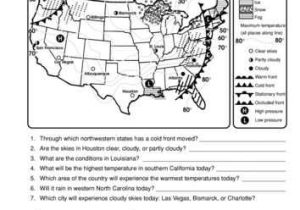 Reading A Weather Map Worksheet as Well as Focusing On the forecast Lesson Plans the Mailbox