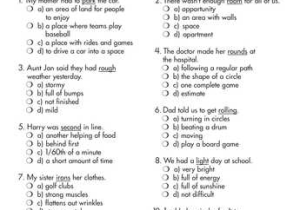 Reading and Questions Worksheets Also Vocabulary Practice Choose the Definition