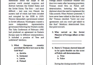 Reading Comprehension High School Worksheets Pdf or origins Of the Cold War
