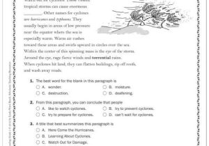 Reading Comprehension Worksheets 5th Grade with Free 5th Grade Reading Prehension Worksheets New Fifth Grade