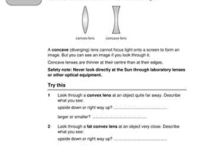 Red Shift Worksheet Answers or Lenses Convex and Concave by Lrcathcart Teaching Resources Tes