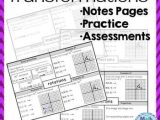 Reflections Practice Worksheet Along with Transformations Notes Practice and assessments