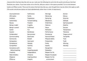 Relationship Worksheets for Couples Pdf as Well as Relationship Values Worksheet Worksheets for All