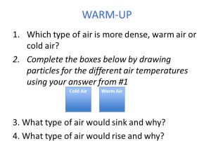 Relative Humidity and Dew Point Worksheet Answer Key Also Warm Up which Type Of Air is More Dense Warm Air or Cold Air Ppt