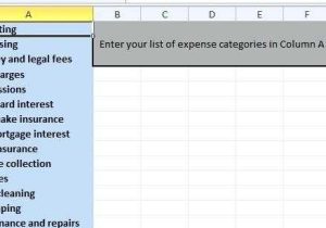 Rental Income and Expense Worksheet Also Track Expenses Excel Expense Categories List for Rental Property Pl