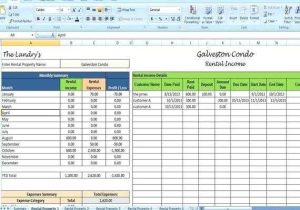 Rental Income and Expense Worksheet as Well as Property Management Excel Template Landlords Spreadsheet Template