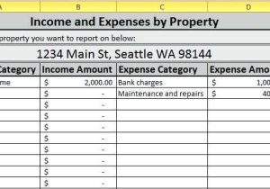 Rental Income and Expense Worksheet together with In E and Expenses Spreadsheet Details Section Property Report