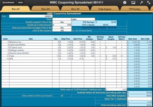 Retirement Budget Worksheet Excel Along with Wmc Couponing Spreadsheet Excel Coupon Deals T