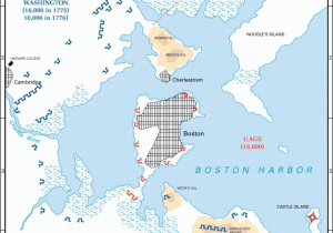 Revolutionary War Battles Map Worksheet Also Siege Of Boston In the American Revolution