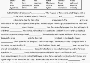 Romeo and Juliet Prologue Worksheet and Teaching Romeo and Juliet to El Students